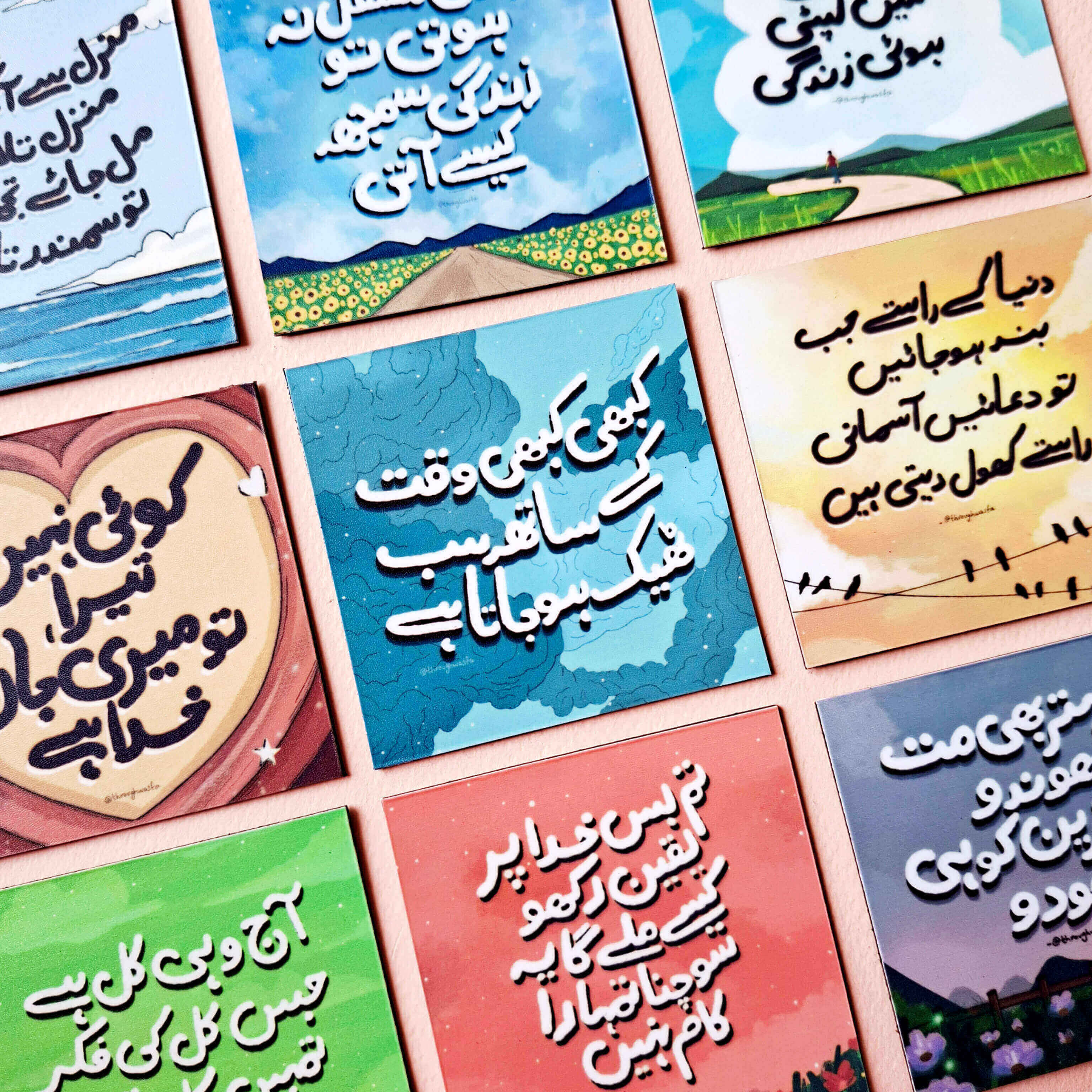 Kabhi Kabhi Waqt Ka Sath - Urdu Quote Fridge Magnet (Fixed Price)
