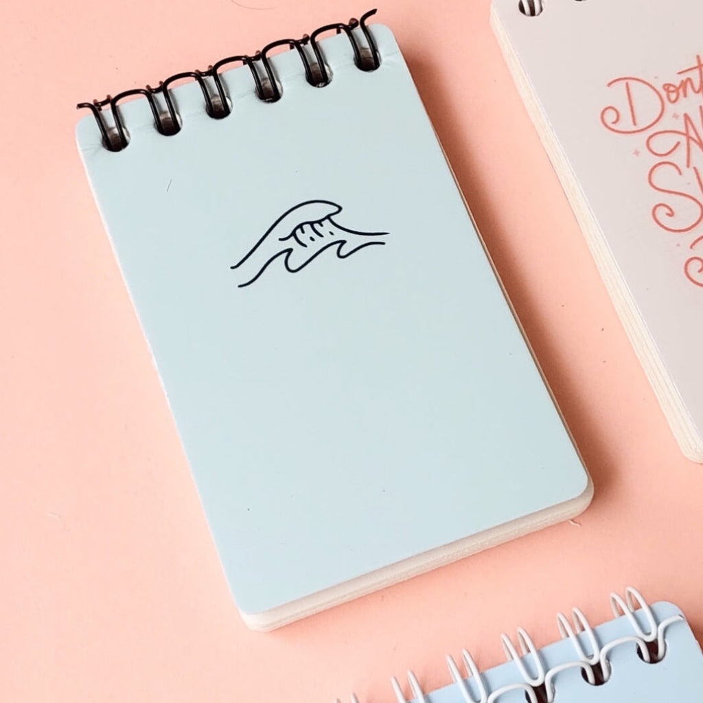 Waves Light Blue Mini Notepad