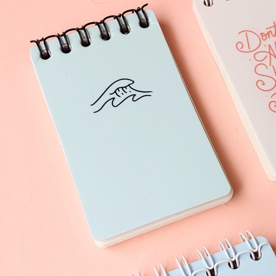 Waves Light Blue Mini Notepad