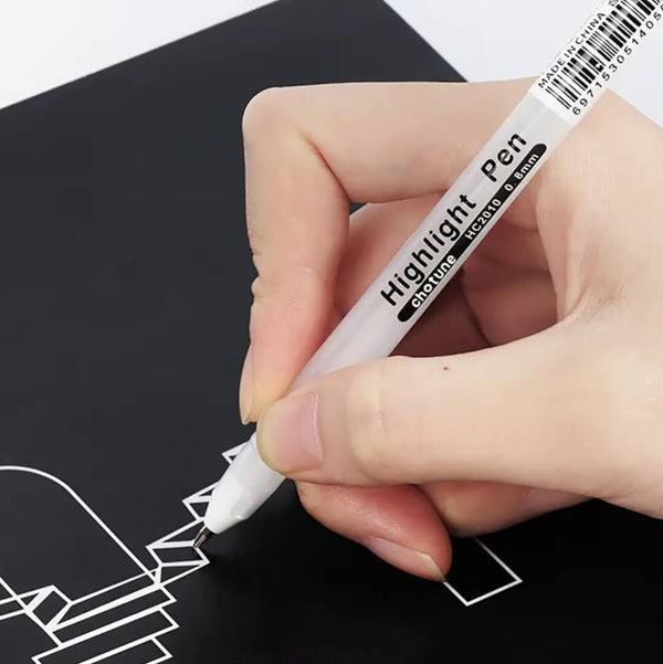 White Ink - Gel pens (For Black Pages)