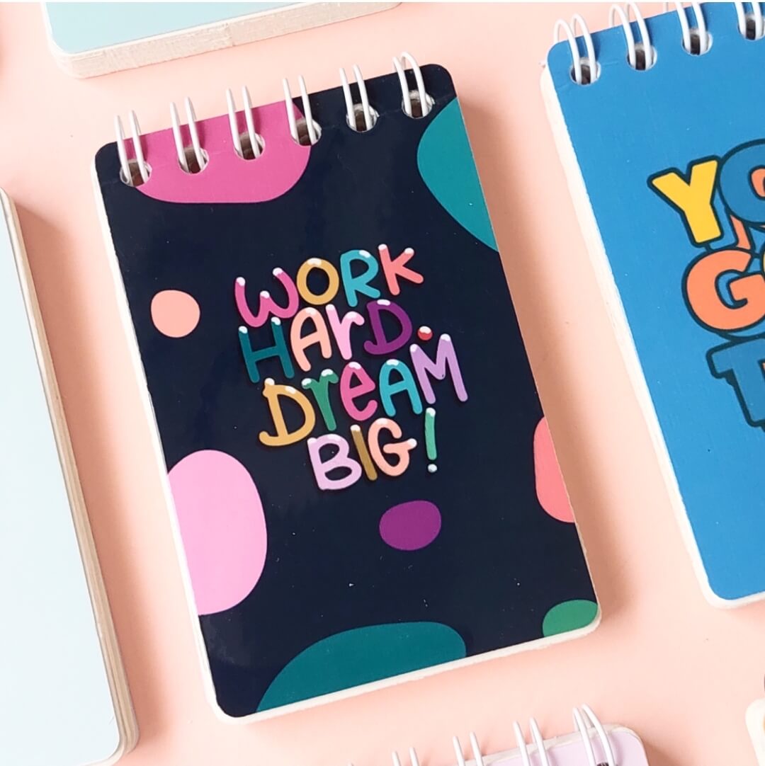 Work Hard Dream Big Mini Notepad